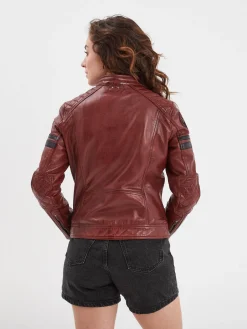 Walkora - Blouson moto vintage femme