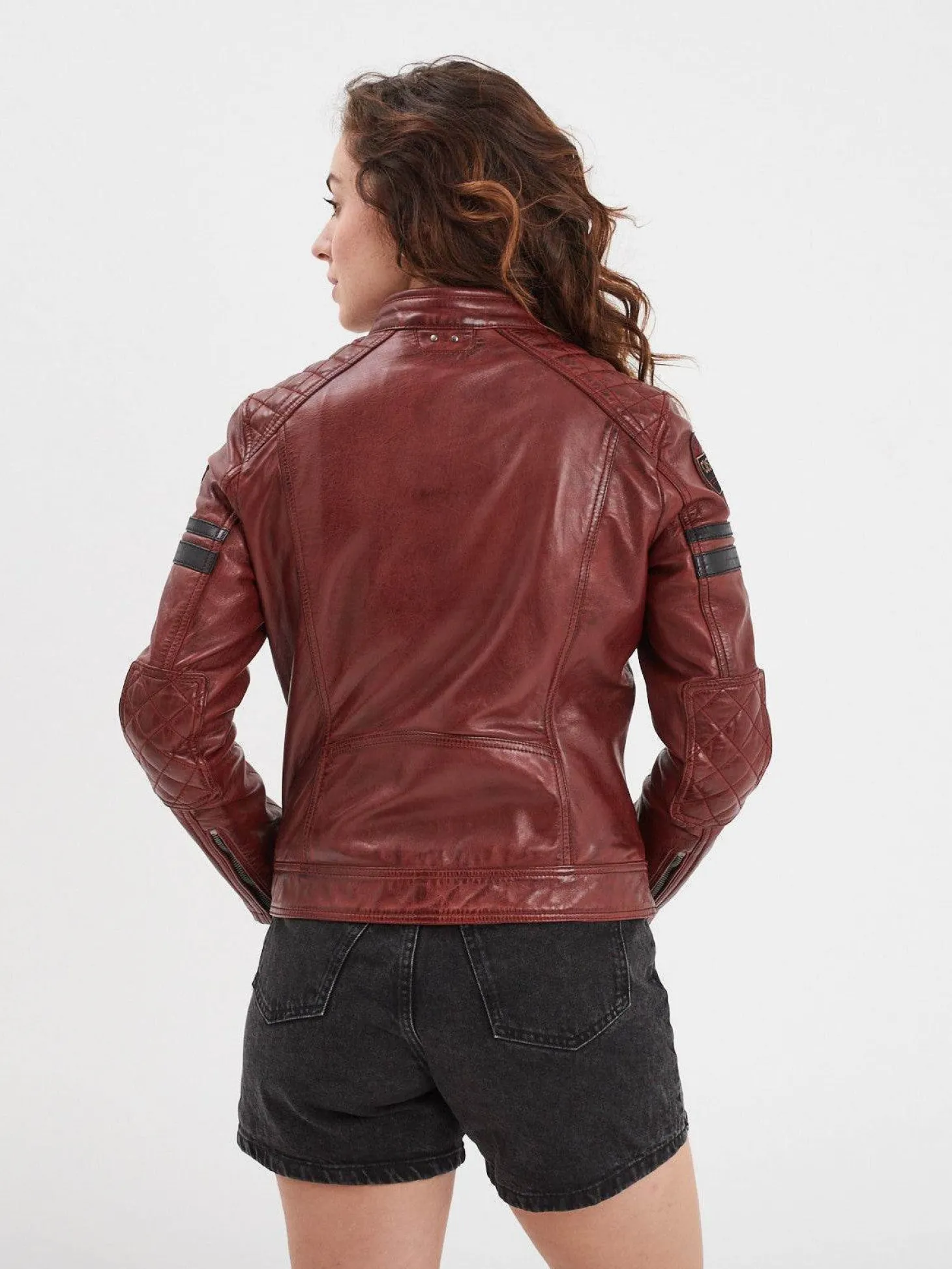 Walkora - Blouson moto vintage femme