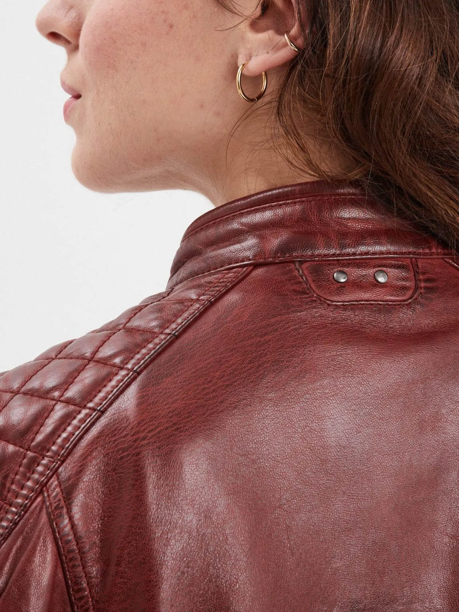 Walkora - Blouson moto vintage femme