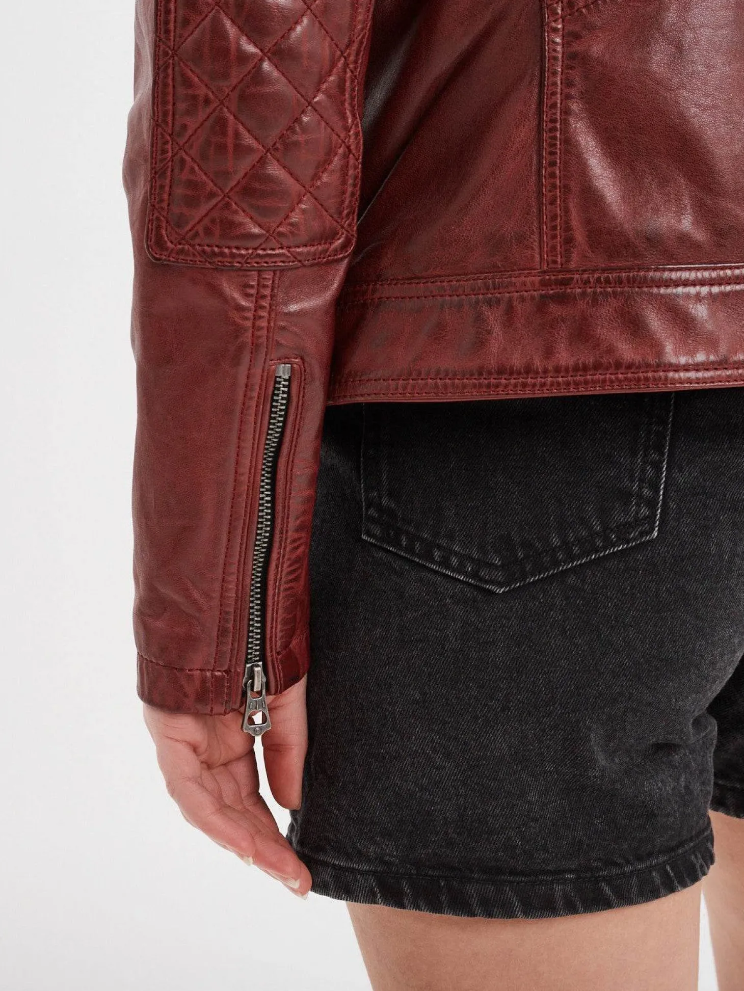 Walkora - Blouson moto vintage femme