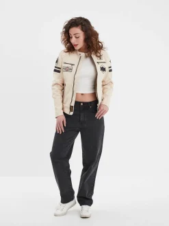 Walkora - Blouson moto vintage femme