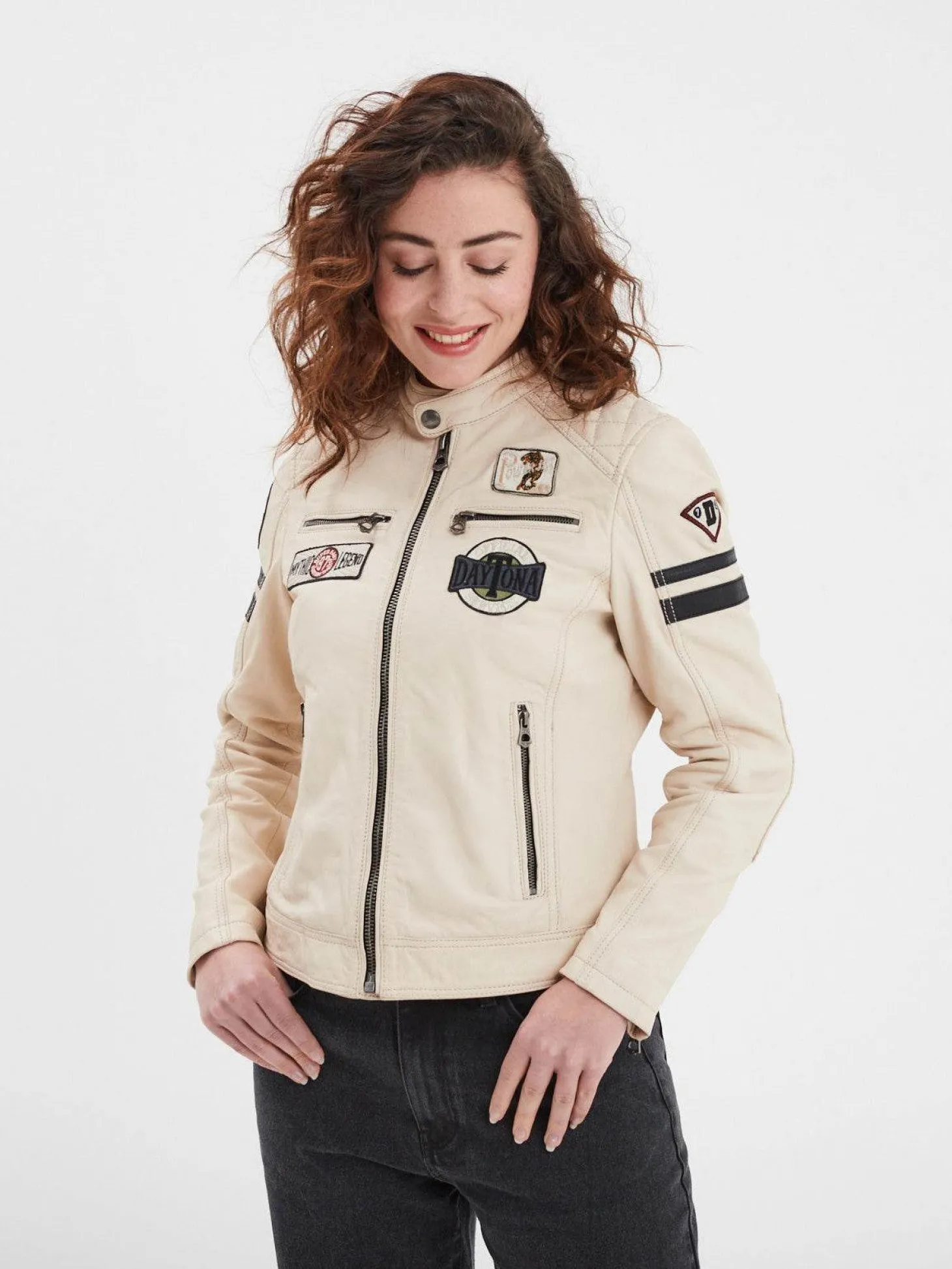 Walkora - Blouson moto vintage femme
