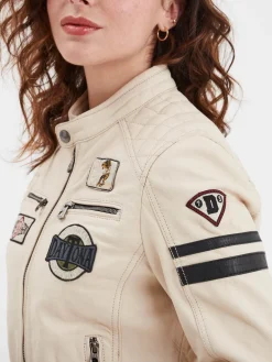 Walkora - Blouson moto vintage femme