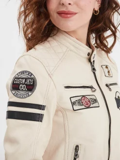 Walkora - Blouson moto vintage femme