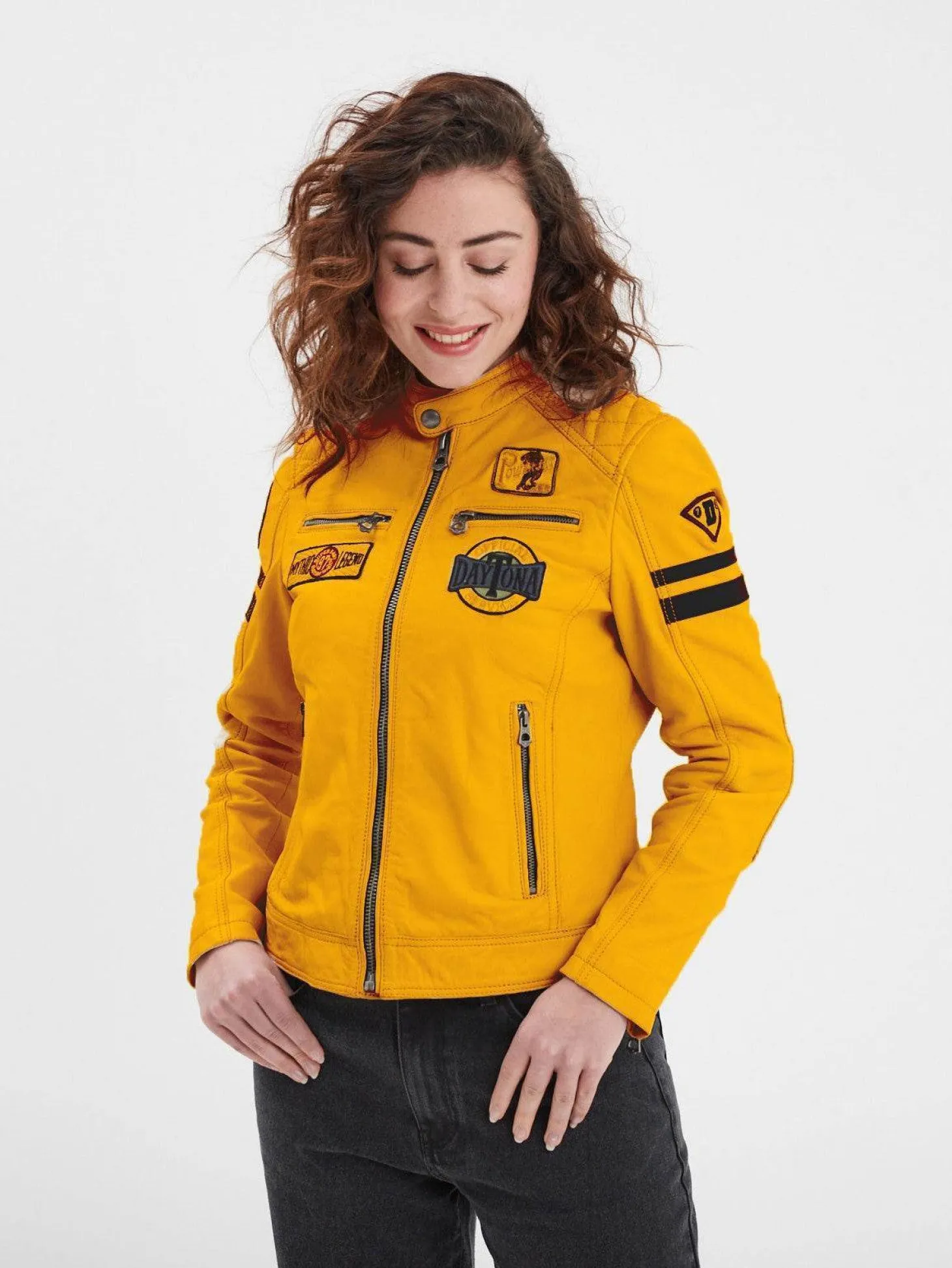 Walkora - Blouson moto vintage femme