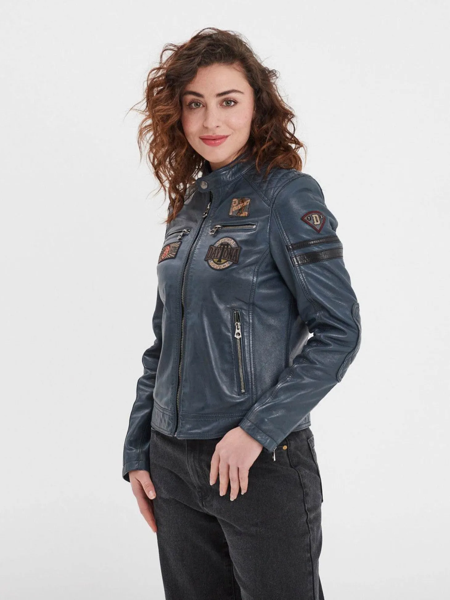 Walkora - Blouson moto vintage femme