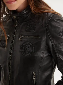 Walkora - Blouson moto vintage femme