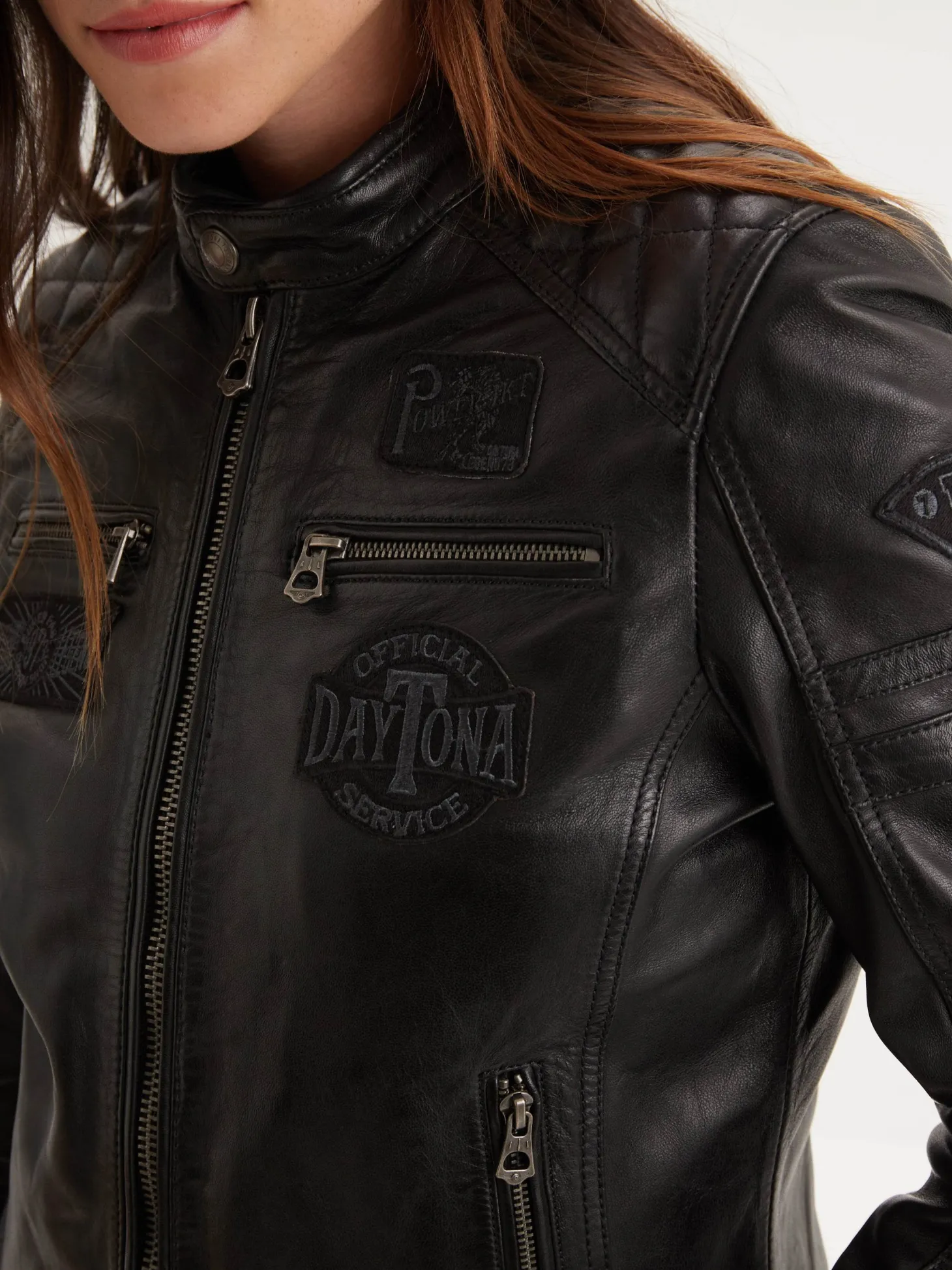 Walkora - Blouson moto vintage femme