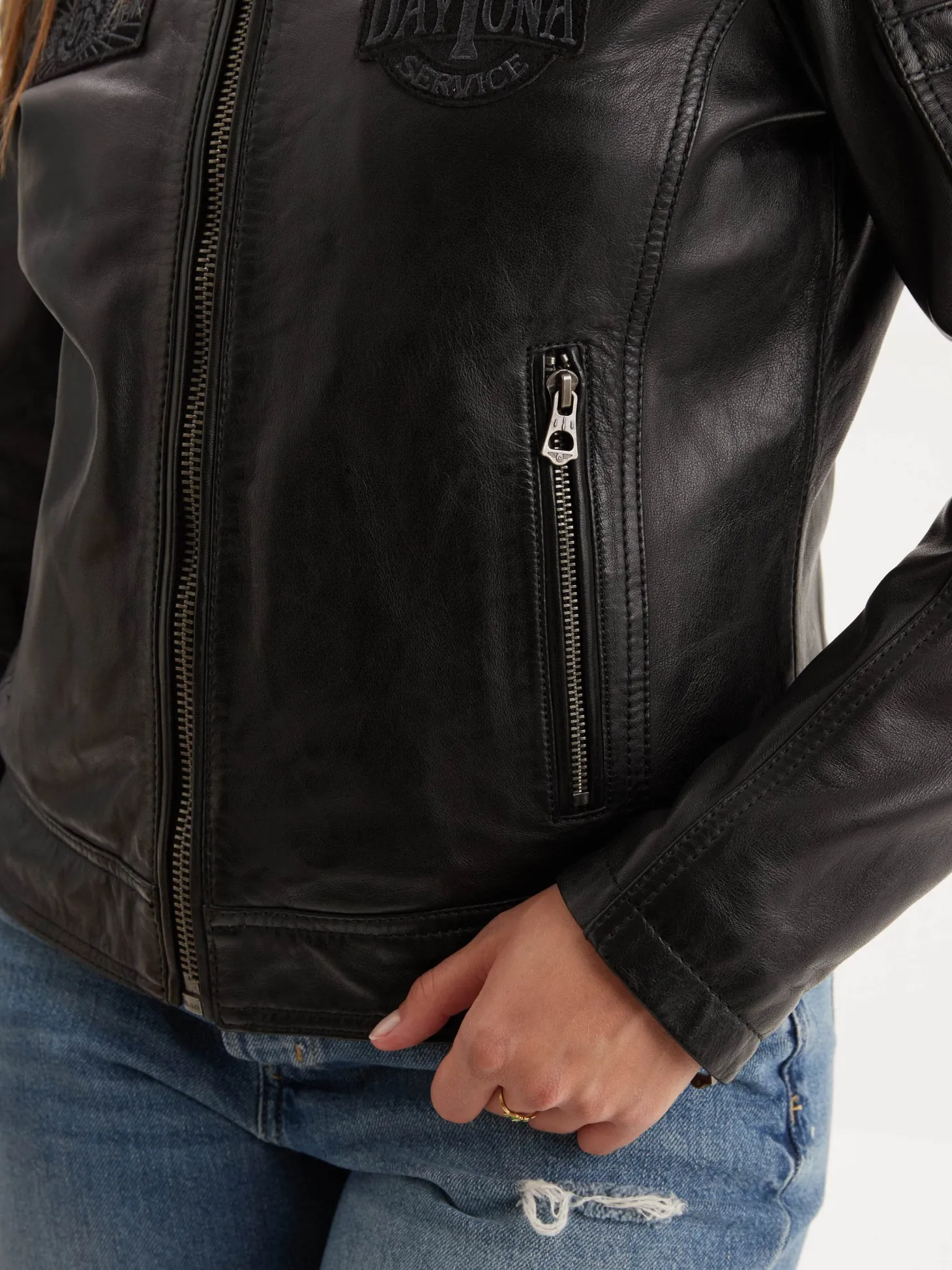 Walkora - Blouson moto vintage femme