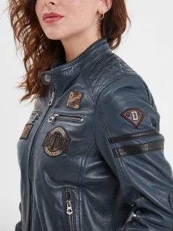 Walkora - Blouson moto vintage femme