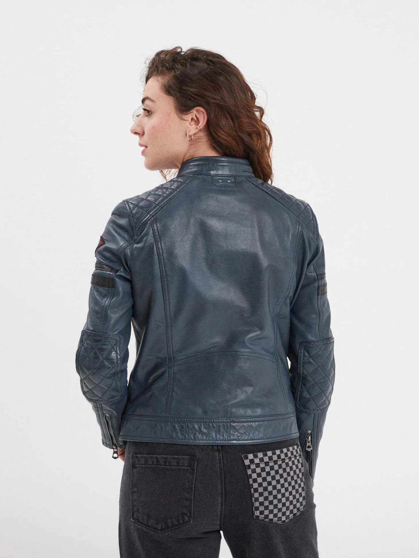 Walkora - Blouson moto vintage femme