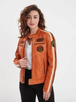 Wartbugy - Blouson moto vintage femme