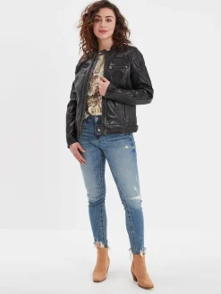 Wartbugy - Blouson moto vintage femme