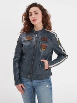 Wartbugy - Blouson moto vintage femme
