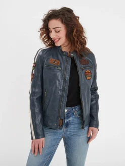 Wartbugy - Blouson moto vintage femme