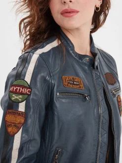 Wartbugy - Blouson moto vintage femme