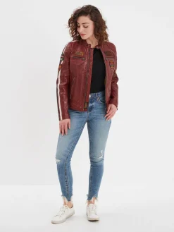 Wartbugy - Blouson moto vintage femme