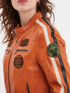 Wartbugy - Blouson moto vintage femme