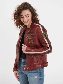 Wartbugy - Blouson moto vintage femme