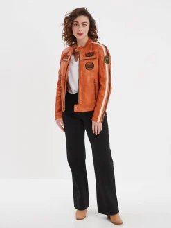 Wartbugy - Blouson moto vintage femme