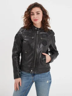 Wartbugy - Blouson moto vintage femme