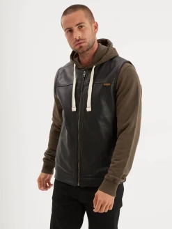 West road - Gilet cuir homme
