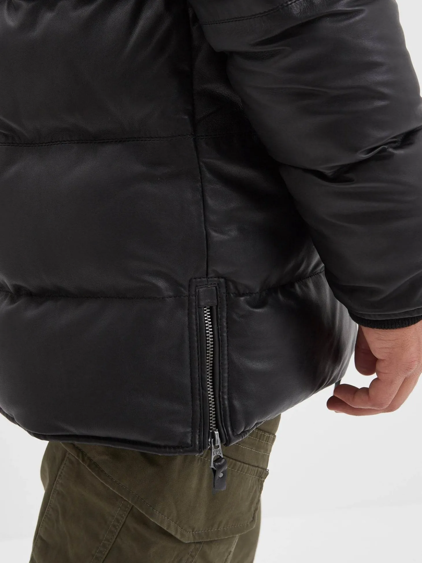 Withmire - Doudoune longue cuir homme