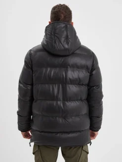 Withmire - Doudoune longue cuir homme