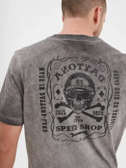 Wright - T-shirt moto vintage